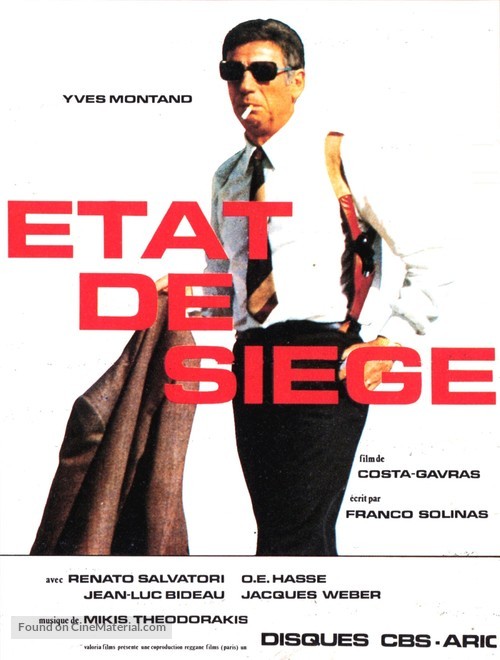 &Eacute;tat de si&egrave;ge - French Movie Poster