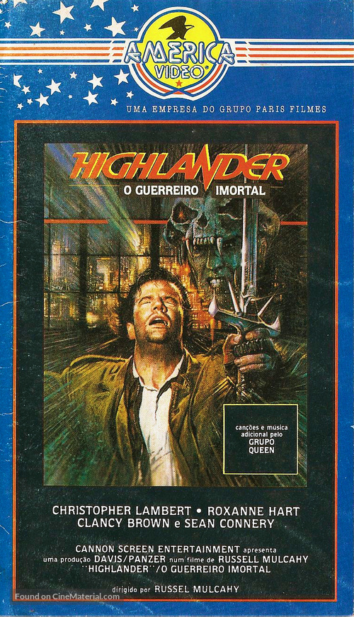 Highlander - Brazilian VHS movie cover