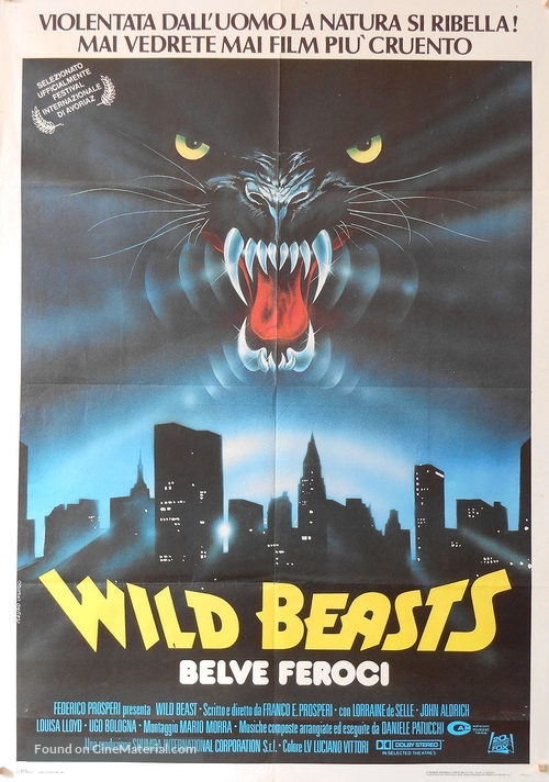 Wild beasts - Belve feroci - Italian Movie Poster
