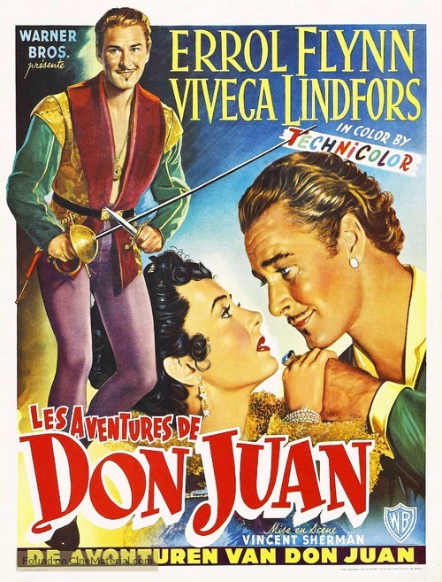 Adventures of Don Juan - Belgian Movie Poster