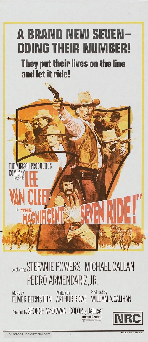 The Magnificent Seven Ride! - Australian Movie Poster