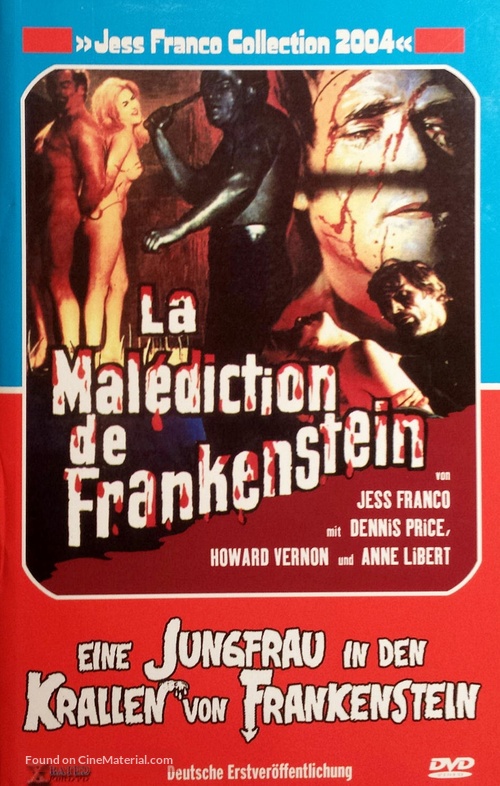 Les exp&eacute;riences &eacute;rotiques de Frankenstein - German DVD movie cover