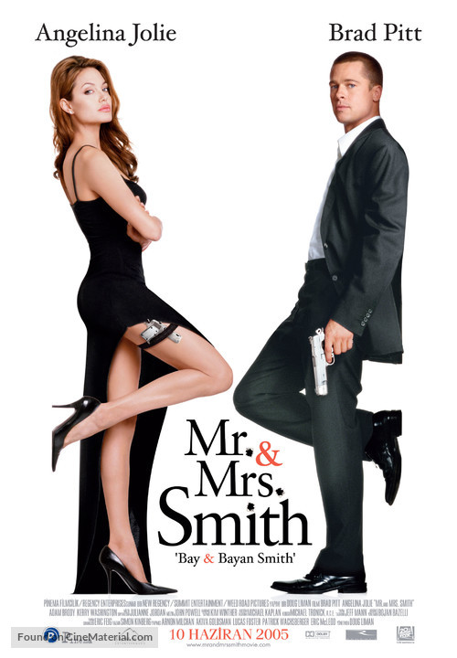 Mr. &amp; Mrs. Smith - Turkish Movie Poster