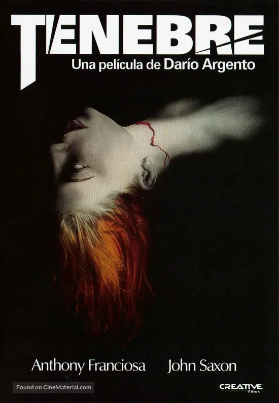 Tenebre - Spanish DVD movie cover