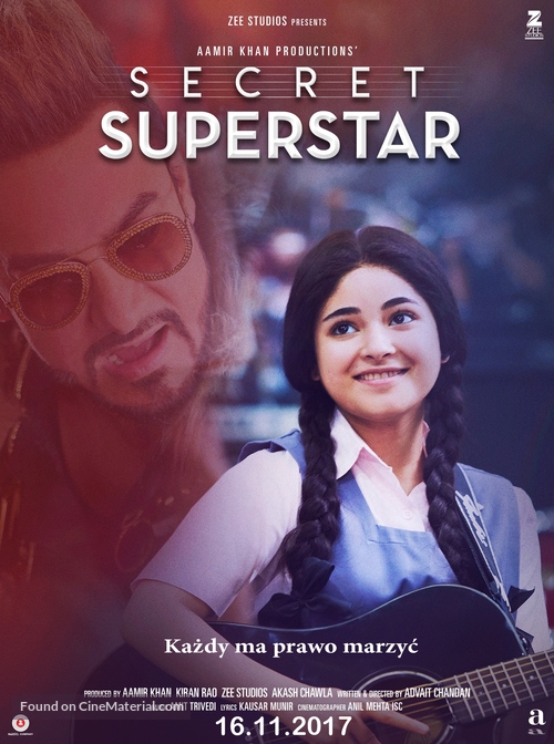 Secret Superstar - Polish Movie Poster