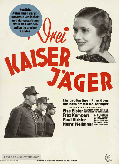 Drei Kaiserj&auml;ger - German Movie Poster