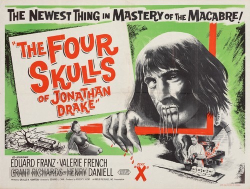 The Four Skulls of Jonathan Drake - British Movie Poster