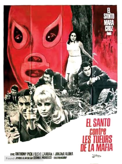 Santo contra los asesinos de la mafia - French Movie Poster