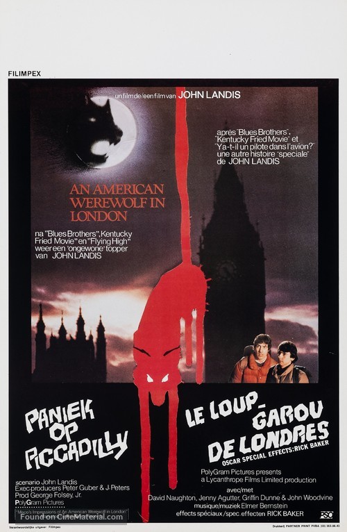 An American Werewolf in London - Belgian Movie Poster