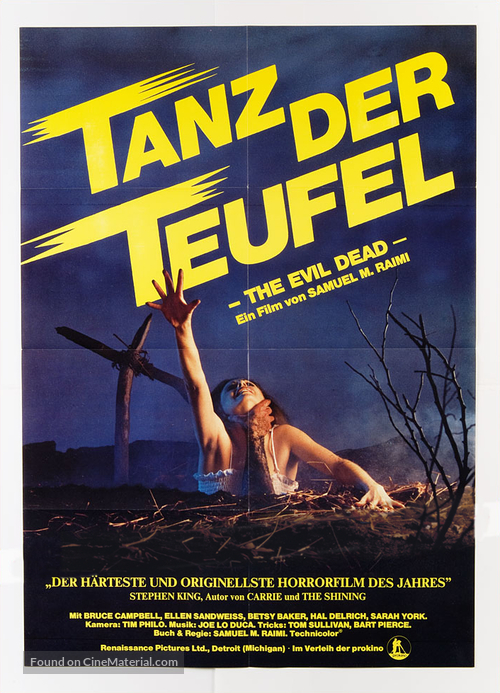 The Evil Dead - German Movie Poster