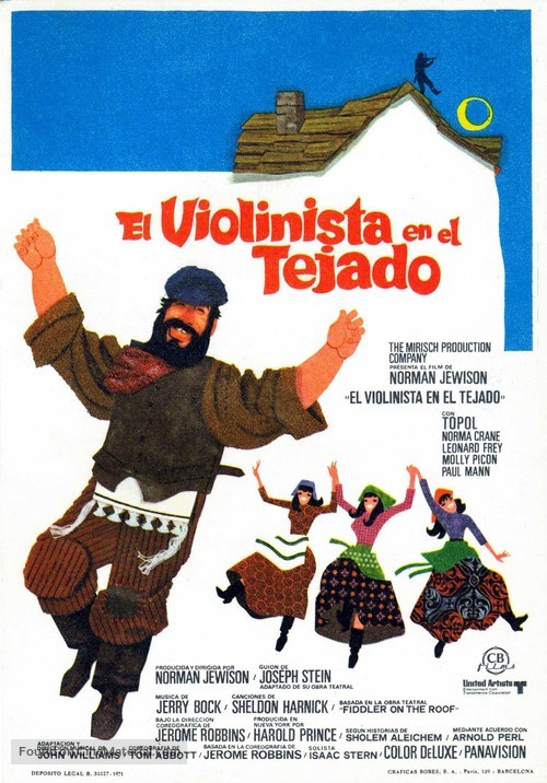 Fiddler on the Roof - Spanish Movie Poster