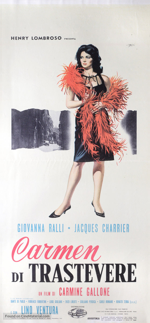 Carmen di Trastevere - Italian Movie Poster