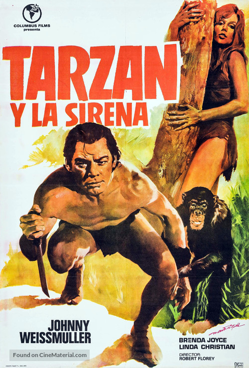 Tarzan and the Mermaids - Spanish Movie Poster