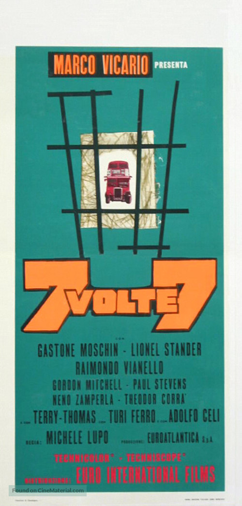 Sette volte sette - Italian Theatrical movie poster