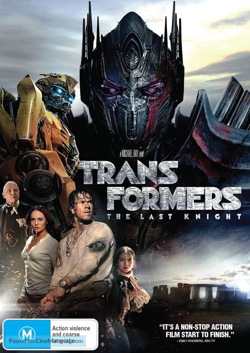 Transformers: The Last Knight - Australian DVD movie cover