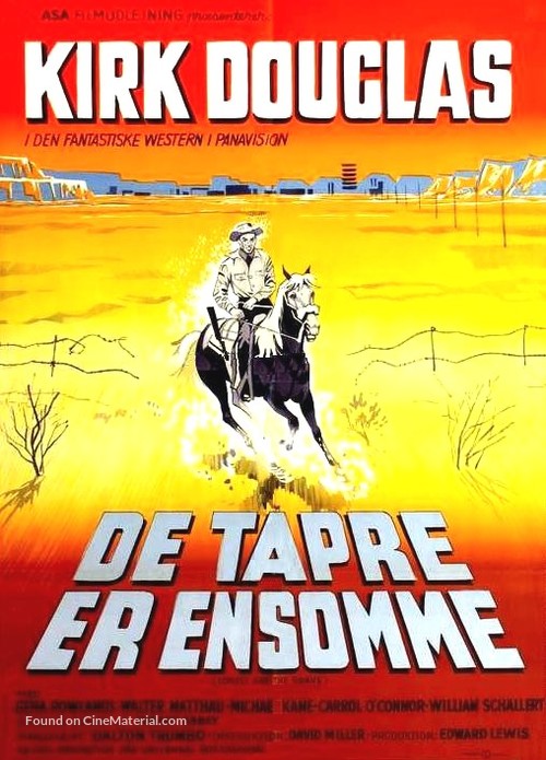 Lonely Are the Brave - Danish Movie Poster