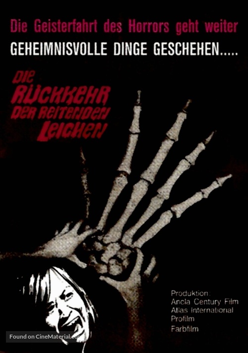 El ataque de los muertos sin ojos - German Movie Poster