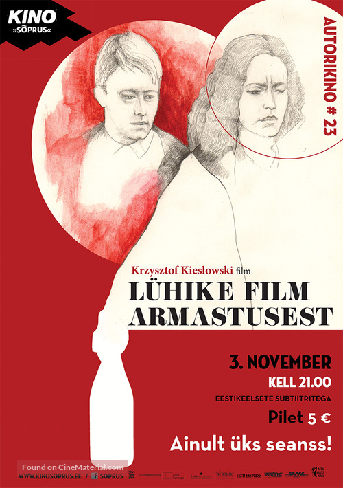 Kr&oacute;tki film o milosci - Estonian Movie Poster