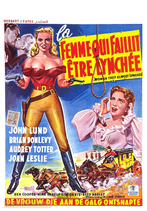 Woman They Almost Lynched - Belgian Movie Poster