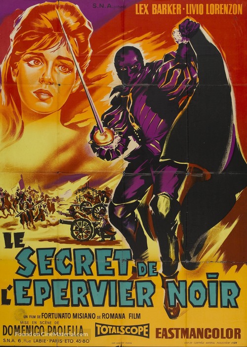 Il segreto dello sparviero nero - French Movie Poster