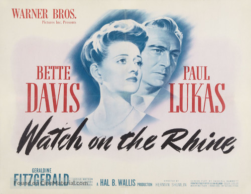 Watch on the Rhine - Movie Poster