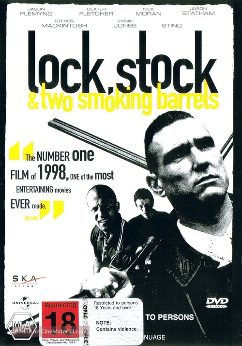 Lock Stock And Two Smoking Barrels - Australian DVD movie cover