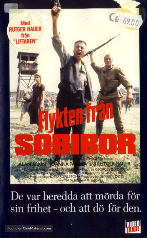 Escape From Sobibor - Swedish VHS movie cover