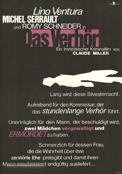 Garde &agrave; vue - German Movie Poster