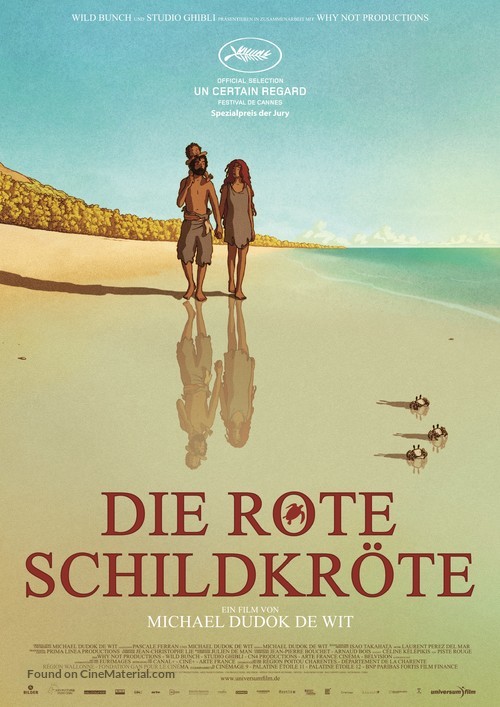 La tortue rouge - German Movie Poster
