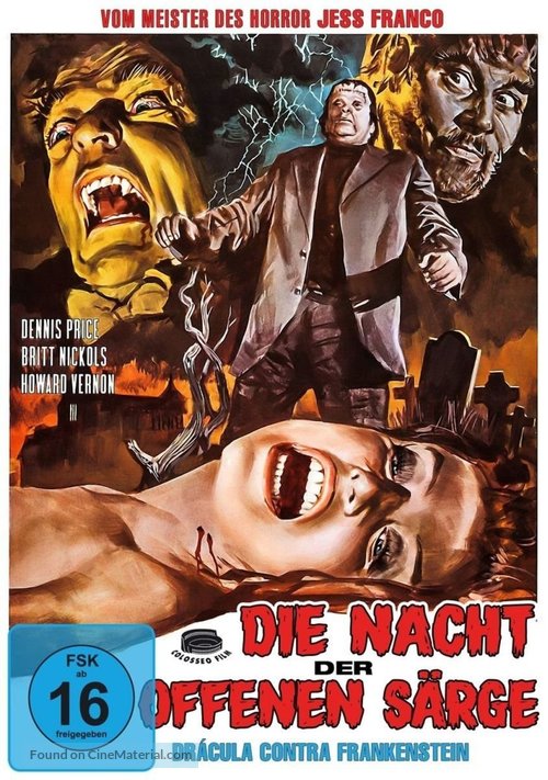 Dr&aacute;cula contra Frankenstein - German Blu-Ray movie cover