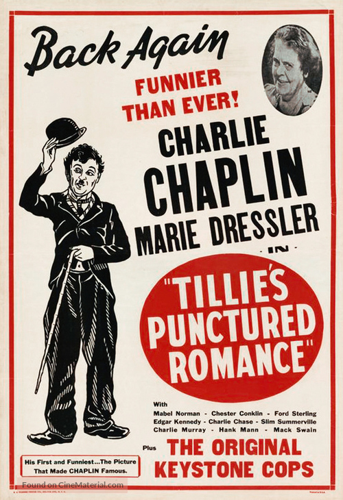 Tillie&#039;s Punctured Romance - Re-release movie poster