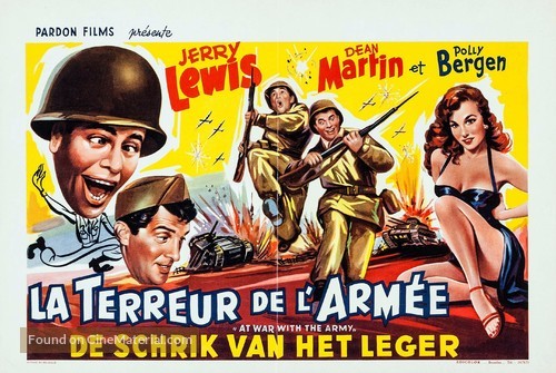 At War with the Army - Belgian Movie Poster