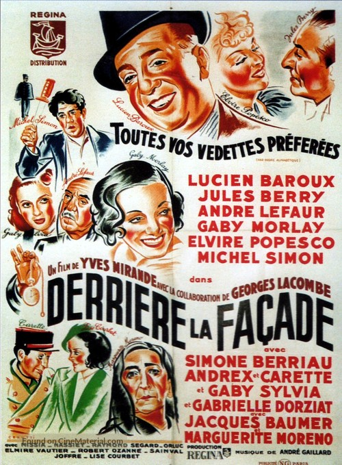 Derri&egrave;re la fa&ccedil;ade - French Movie Poster