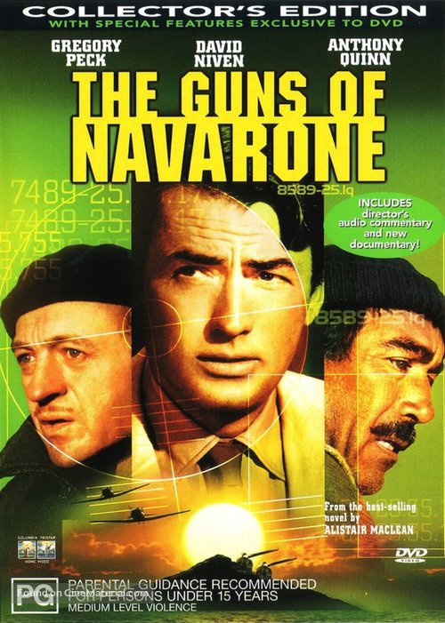 The Guns of Navarone - Australian DVD movie cover