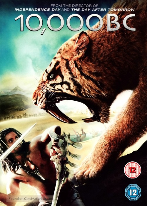 10,000 BC - British DVD movie cover