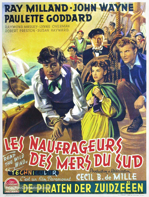 Reap the Wild Wind - Belgian Movie Poster