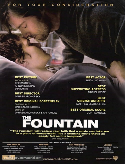 The Fountain - For your consideration movie poster