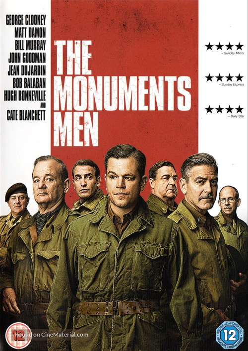 The Monuments Men - British DVD movie cover