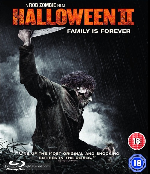 Halloween II - British Blu-Ray movie cover