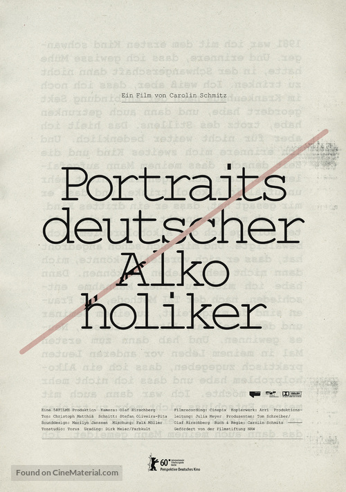 Portraits deutscher Alkoholiker - German Movie Poster