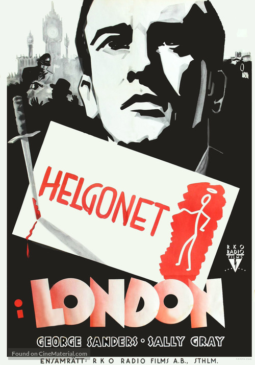 The Saint in London - Swedish Movie Poster