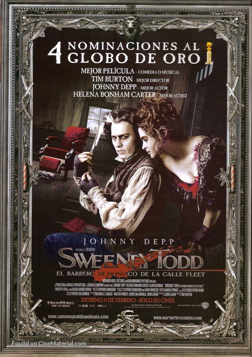 Sweeney Todd: The Demon Barber of Fleet Street - Argentinian Movie Poster