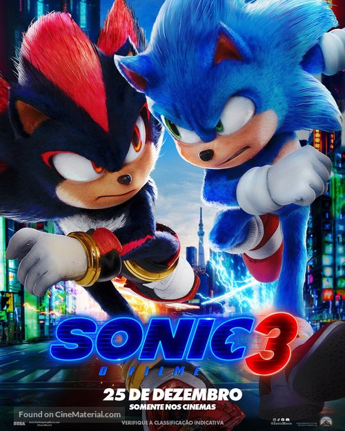 Sonic the Hedgehog 3 - Brazilian Movie Poster