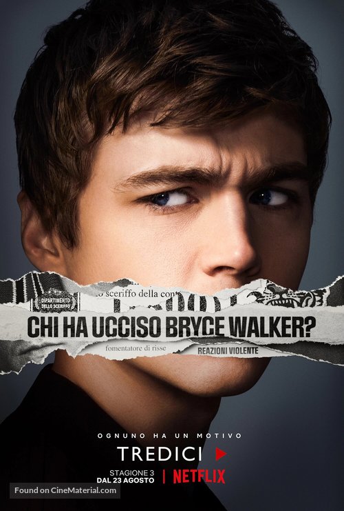 &quot;Thirteen Reasons Why&quot; - Italian Movie Poster