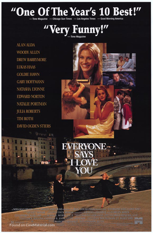 Everyone Says I Love You - Video release movie poster