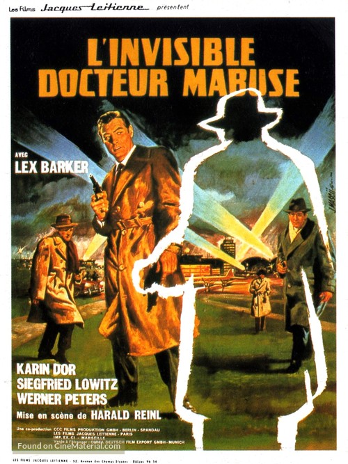 Die unsichtbaren Krallen des Dr. Mabuse - French Movie Poster