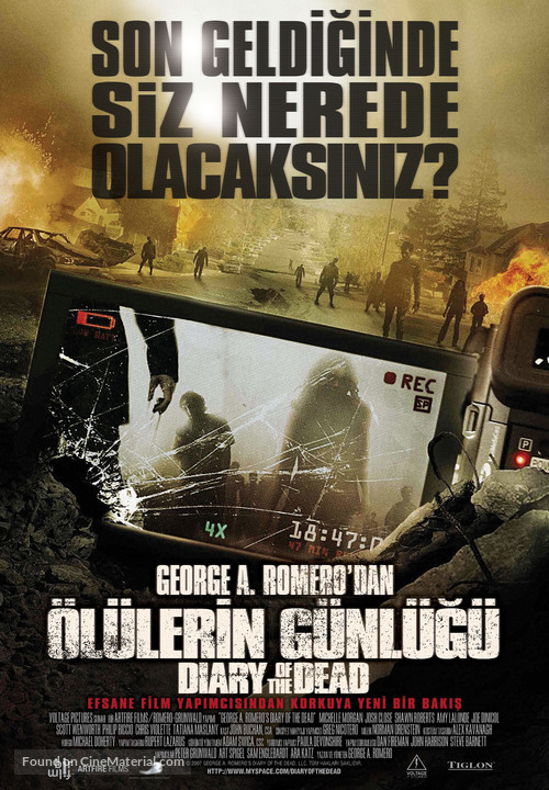 Diary of the Dead - Turkish Movie Poster