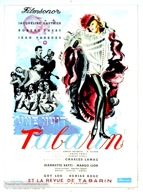 Une nuit &agrave; Tabarin - French Movie Poster