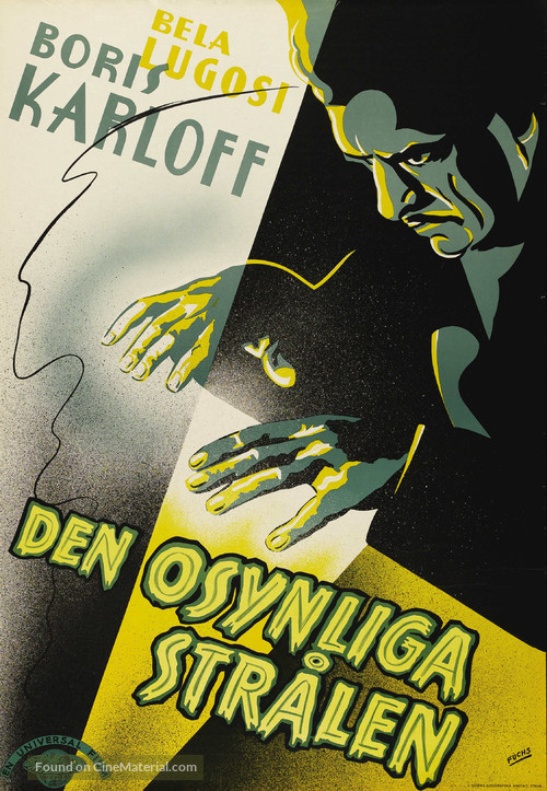 The Invisible Ray - Swedish Movie Poster