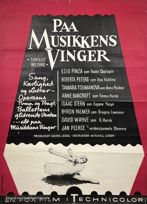 Tonight We Sing - Danish Movie Poster